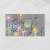 素晴しい花園のお洒落でカラフルな花柄 名刺 (裏面)