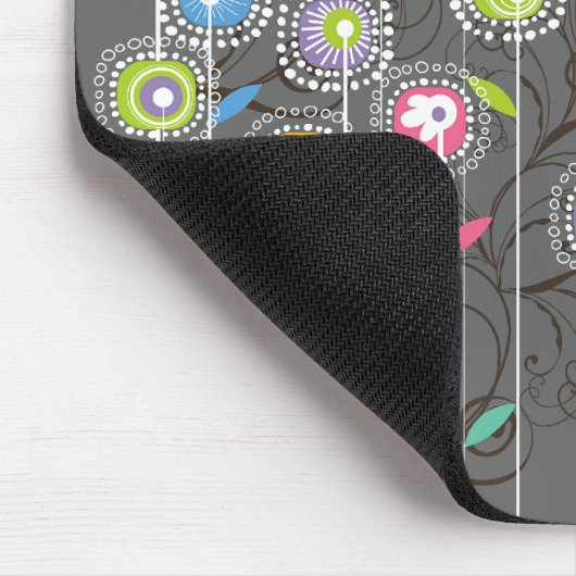 素晴しい花園のカラフルでお洒落な花の芸術 マウスパッド (コーナー)