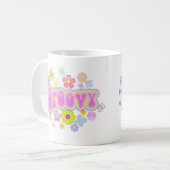 素晴しい花Nの蝶コーヒー・マグ11のoz. コーヒーマグカップ (正面左)