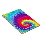 素晴しい虹の絞り染めのヒッピー ノートブック (右側)