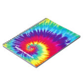 素晴しい虹の絞り染めのヒッピー ノートブック (左側)