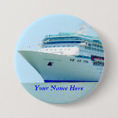 素晴しい遊航船の名前入りの記章 缶バッジ (正面)