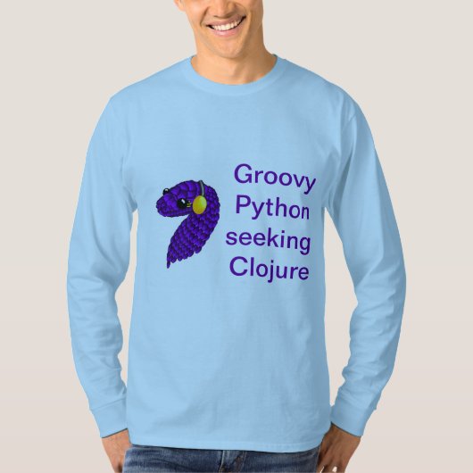 素晴しい長袖の大蛇のTシャツClojure Tシャツ (正面)