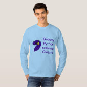 素晴しい長袖の大蛇のTシャツClojure Tシャツ (正面フル)