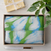 素晴しい青緑の絞り染めの渦巻 薄葉紙 (ギフト)