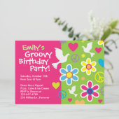 素晴しい60年代のバースデーパーティ招待状 招待状 (スタンド正面)