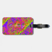 素晴しくサイケデリックなヒッピーはThunder_Coveを着色します ラゲッジタグ (裏面横)