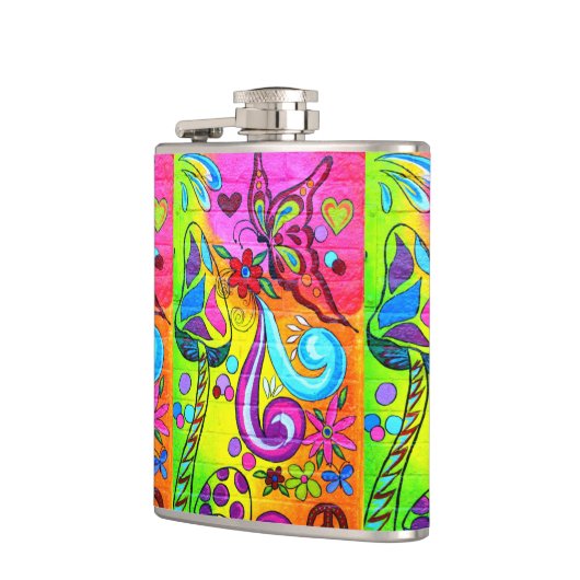 素晴しくサイケデリックな魔法のきのこのフラスコ フラスク (左)