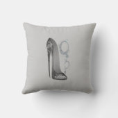 素晴しく黒い小剣および輝きのきらきら光るな枕 クッション (裏面)