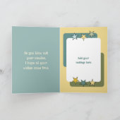 素晴すごいらしい甥の緑と青の誕生日 カード (内部)