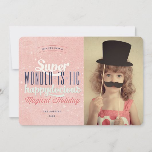 素晴すごいらしく幸せなおもしろい写真 シーズンカード (正面)