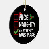 素晴らいけなしい試みがクリスマスのリストHoになった セラミックオーナメント (右)