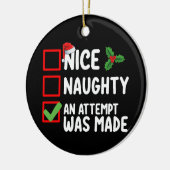 素晴らいけなしい試みがクリスマスのリストHoになった セラミックオーナメント (左)