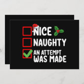 素晴らいけなしい試みがクリスマスのリストHoになった 招待状 (正面/裏面)