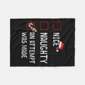 素晴らいけなしい試みがクリスマスリストCaに作られた フリースブランケット (正面(横))