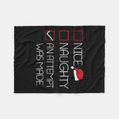 素晴らいけなしい試みがクリスマス・パジャマになった フリースブランケット (正面(横))