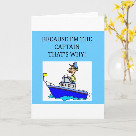 素晴らおもしろいしいキャプテンのジョーク カード (黄色い花)