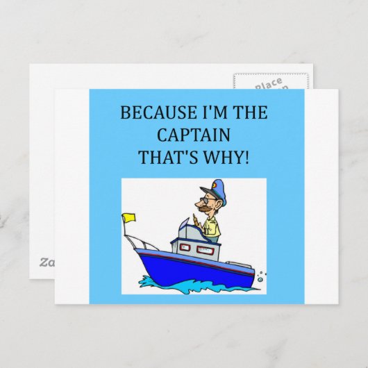 素晴らおもしろいしいキャプテンのジョーク ポストカード (正面/裏面)