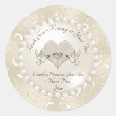 素晴らしありがとうごパーソナライズされた結婚式用シール ラウンドシール (正面)