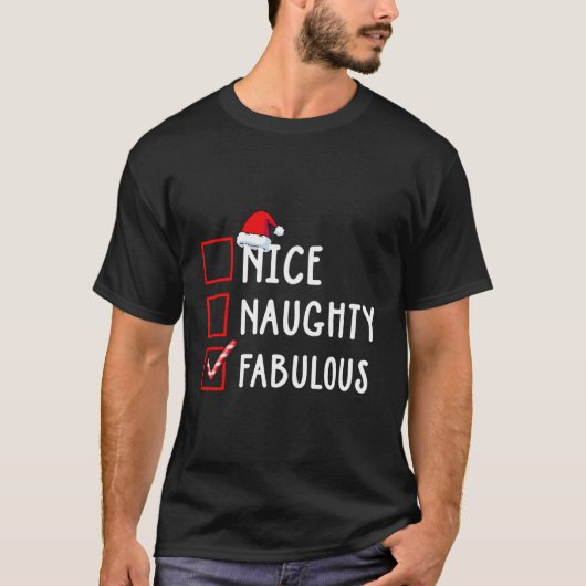 素晴らしいいけなクリスマスリストサンタクロース Tシャツ (正面)