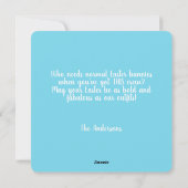 素晴らしいおもしろいイースターバニークルーの挨拶 シーズンカード (裏面)