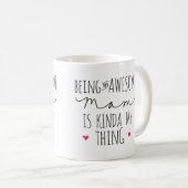 素晴らしいお母さんちょっと私の事のマグですであることは コーヒーマグカップ (正面右)