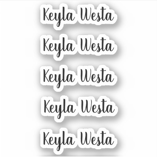 素晴らしいお洒落スクリプパーソナライズされたト名 シール (正面)