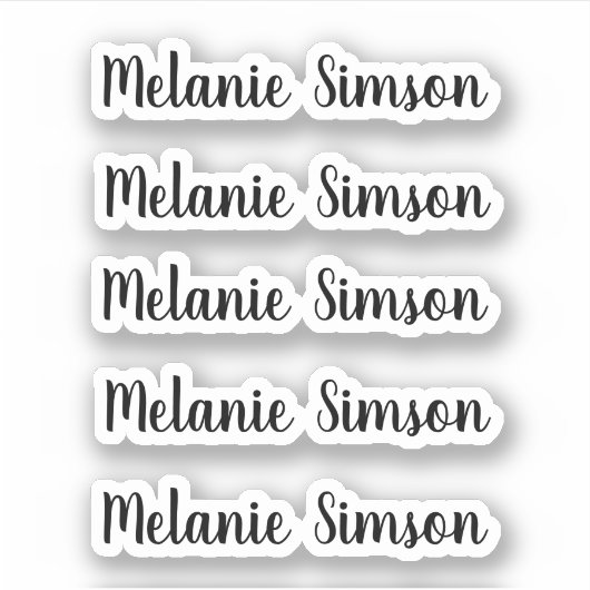 素晴らしいお洒落スクリプパーソナライズされたト名 シール (正面)