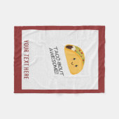 素晴らしいかわいいかわいいのタコスのパーソナライズなタコス一続き フリースブランケット (正面(横))