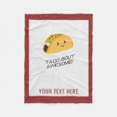 素晴らしいかわいいかわいいのタコスのパーソナライズなタコス一続き フリースブランケット (正面)