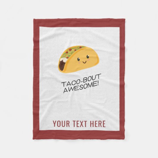 素晴らしいかわいいかわいいのタコスのパーソナライズなタコス一続き フリースブランケット (正面)