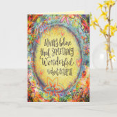 素晴らしいかわいらしフローラ感動的 カード (黄色い花)