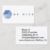 素晴らしいがあって下さい 名刺 (正面/裏面)