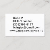 素晴らしいがあって下さい 名刺 (裏面)