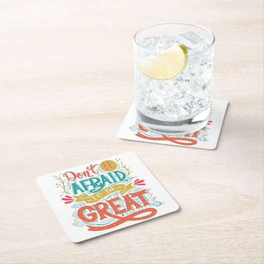 素晴らしいがあること恐れていないで下さいあないで下さい スクエアペーパーコースター (インサイチュ)