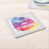素晴らしいが目覚め、あって下さい スクエアペーパーコースター (アングル)