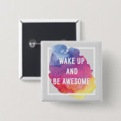 素晴らしいが目覚め、あって下さい 缶バッジ (正面&裏面)