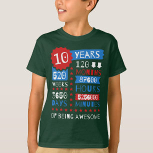 素晴らしいが10年間のあること-第10誕生日プレゼントのティー Tシャツ