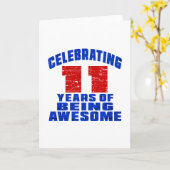 素晴らしいが11あ年間のあることを祝います カード (黄色い花)