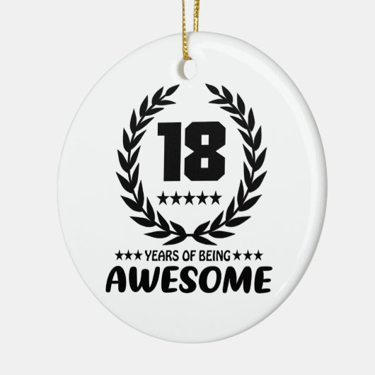 素晴らしいが18年間のあること セラミックオーナメント (左)