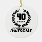 素晴らしいが40年間のあること セラミックオーナメント (正面)