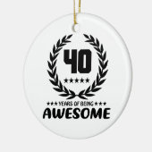 素晴らしいが40年間のあること セラミックオーナメント (左)