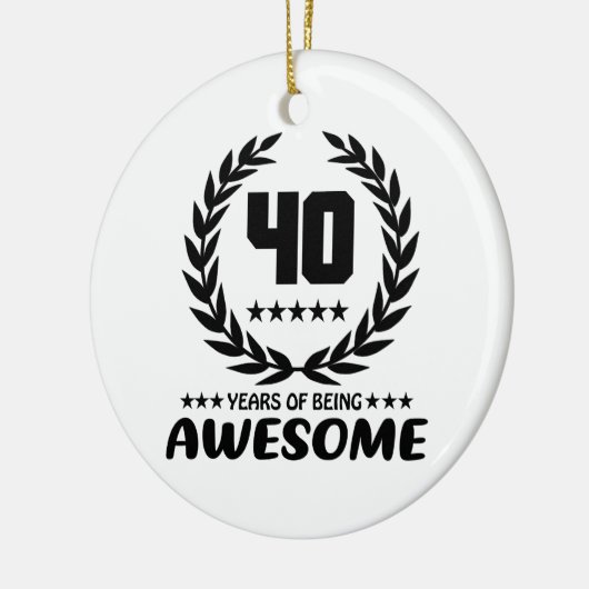 素晴らしいが40年間のあること セラミックオーナメント (左)
