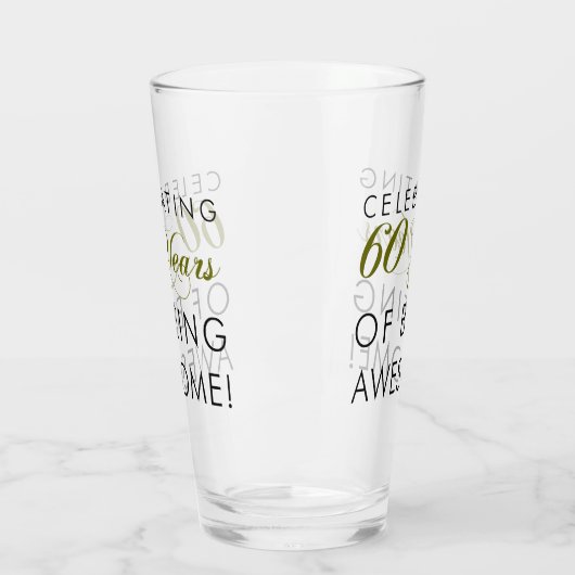 素晴らしいが60あ年間のあることを祝います タンブラーグラス (左)