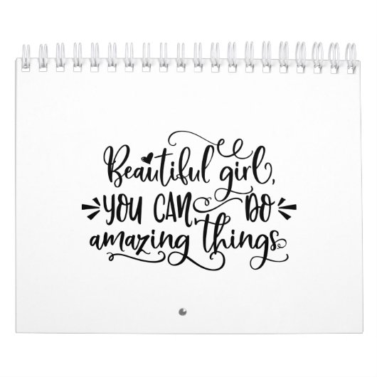 素晴らしいことができる美しい女の子少女旅行 カレンダー (カバー)