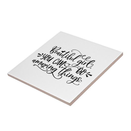 素晴らしいことができる美しい女の子少女旅行 タイル (側面)