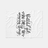 素晴らしいことができる美しい女の子少女旅行 フリースブランケット (正面(横))