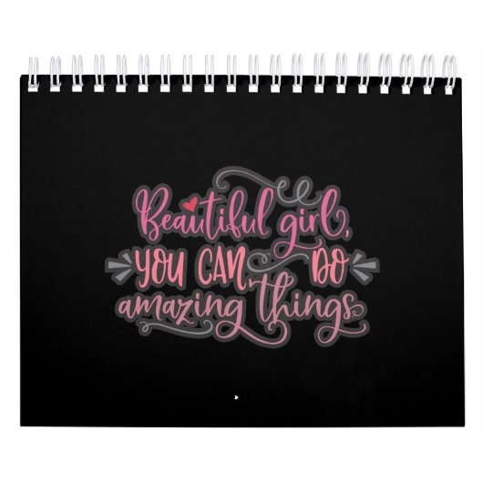 素晴らしいことができる美しい女の子 カレンダー (カバー)