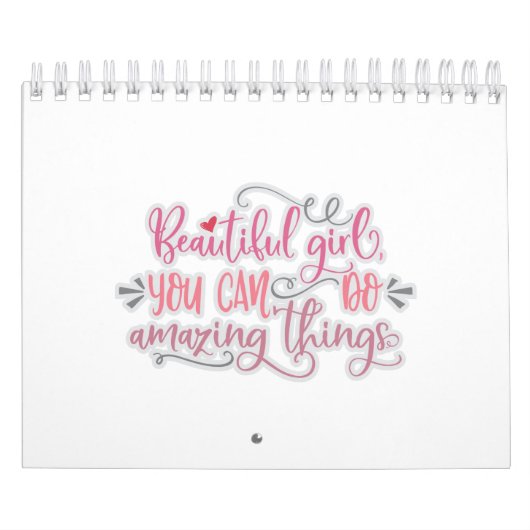 素晴らしいことができる美しい女の子 カレンダー (カバー)