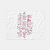 素晴らしいことができる美しい女の子 フリースブランケット (正面(横))